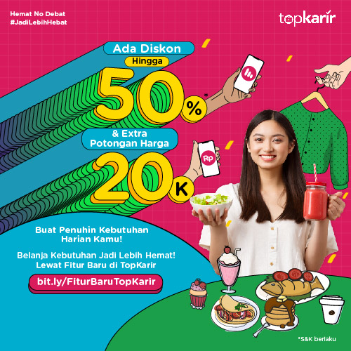 Diskon Belanja sampai 50% untuk Penuhi Kebutuhan Karir Kamu | TopKarir.com